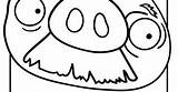 Kids Page Moustache Pig Coloring Pages  Printable Angry Birds sketch template