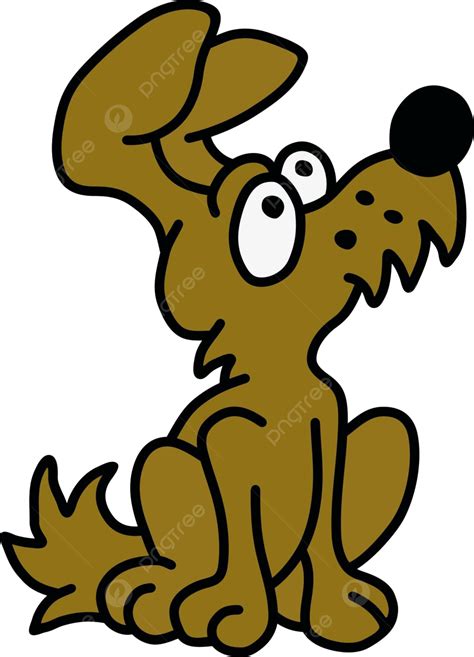 The Funny Yellow Dog Beige Brown Cartoon Vector, Beige, Brown, Cartoon PNG and Vector with ...