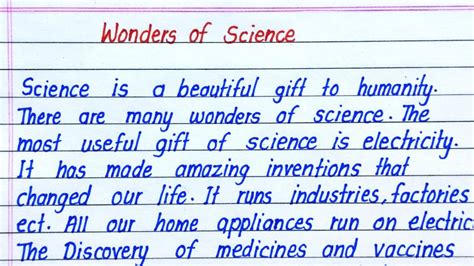 Wonders of Science Essay in English | Essay on Wonders of Science in English | Wonders of ...