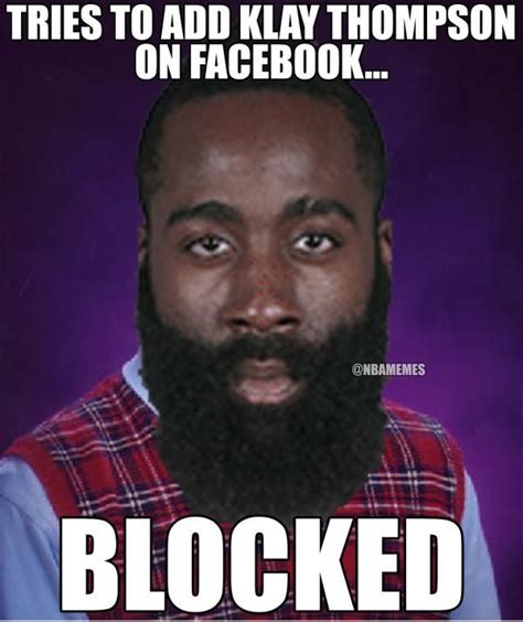 After James Harden got blocked 5 times by Klay Thompson last night…#Rockets #Warriors - http ...