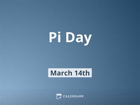 Pi Day | March 14 - Calendarr