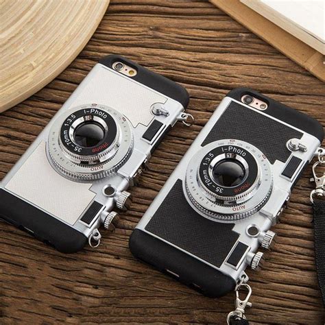 Unique cell phone cover with strap that actually looks like a 35mm camera. Compatible iPhone ...