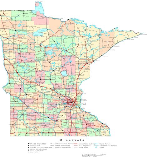 Mn State Map Of Cities - Printable Map