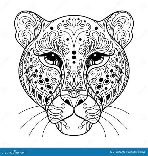 Leopard Coloring Page Royalty-Free Stock Image | CartoonDealer.com ...