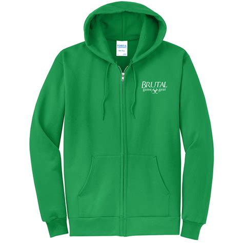 PC78ZH Full Zip Hoodie clover green – Brutal Game Gear USA