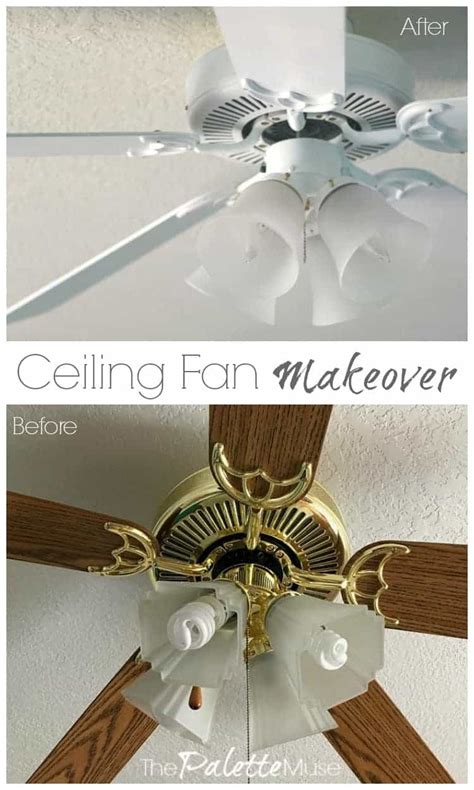 Ceiling Fan Makeover - $100 Room Challenge - The Palette Muse