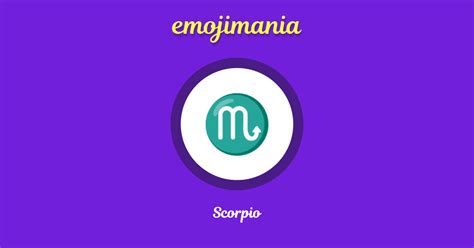 ♏ Scorpio emoji Copy & Paste - Emojimania