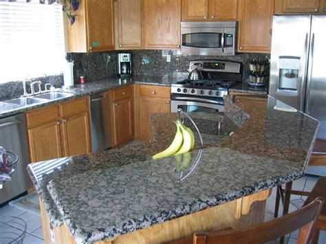 Kitchens with Gray Granite Countertops