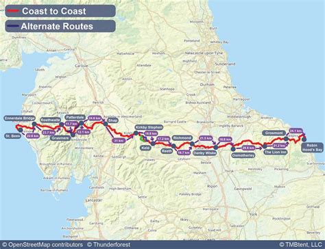 Coast to Coast Walk | Maps & Routes - TMBtent