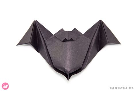 Hanging Origami Bat For Halloween - Paper Kawaii