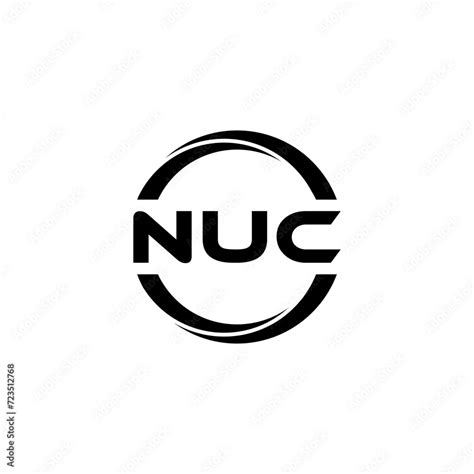 NUC letter logo design with white background in illustrator, cube logo, vector logo, modern ...