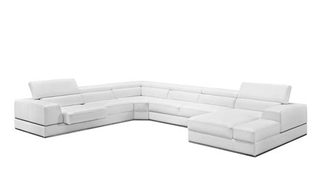 White Full Italian Leather Sectional VIG Estro Salotti Crosby MADE IN ITALY – buy online on NY ...