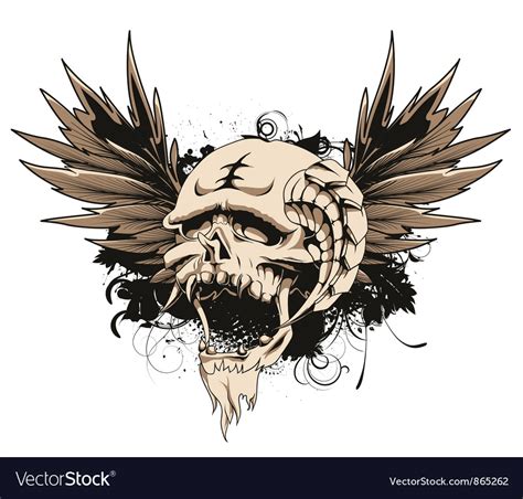 Skull emblem Royalty Free Vector Image - VectorStock