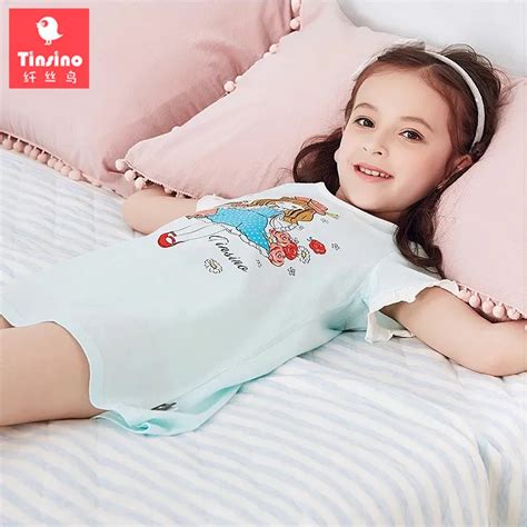 Tinsino 2018 Girls Summer Cartoon Nightgowns Children Short Sleeve ...