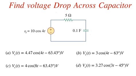 How To Find Voltage Drop Across Capacitor || RC Circuit || AC Analysis ...