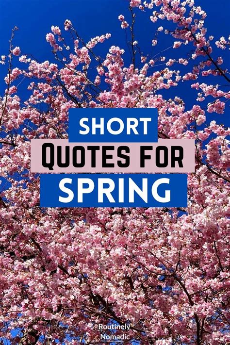 Short Spring Quotes for Inspiration and Instagram