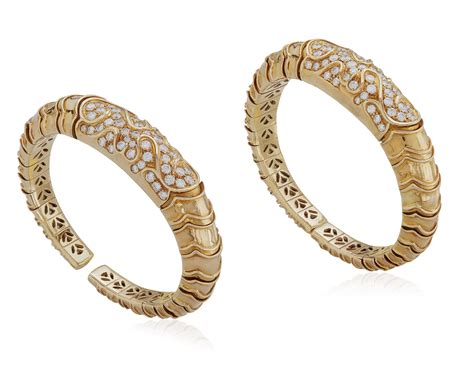 PAIR OF GOLD AND DIAMOND BRACELETS, | Christie’s