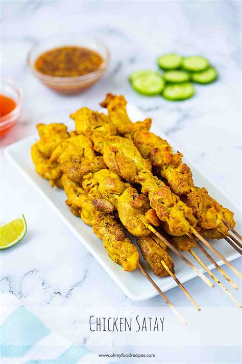 Thai Chicken Satay - Oh My Food Recipes