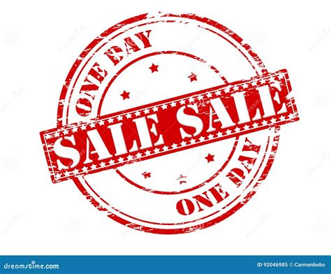 One day sale stock illustration. Illustration of date - 92046985