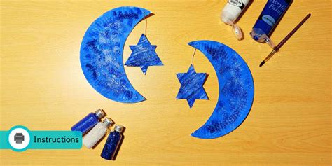 Paper Plate Crescent Moon | Space Crafts (teacher made)