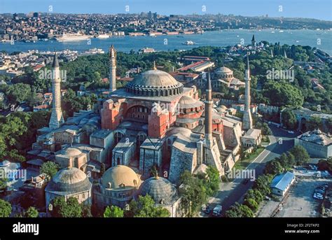 Aerial view Hagia Sophia Istanbul Turkey Stock Photo - Alamy