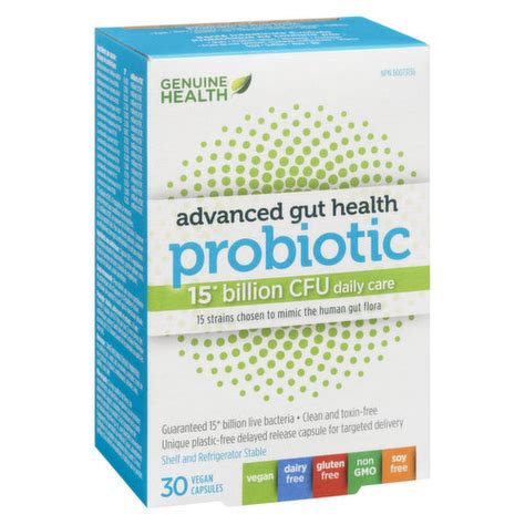 Genuine Health - Advanced Gut Health Probiotics - 15 Billion CFU