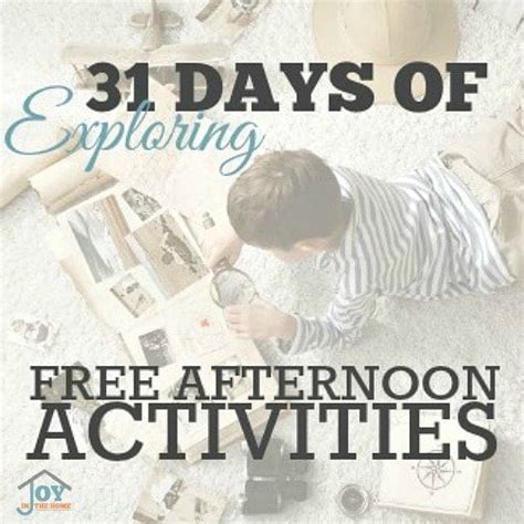 Exploring Free Afternoon Activities | Activities, Homeschool, Hands on ...