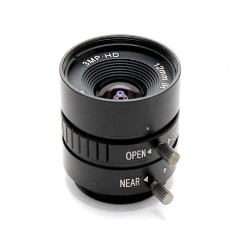 Security IP Industrial Camera Lens , 3MP HD 12mm 1/2 CS Mount Lens IR Iris 28.5 Degree