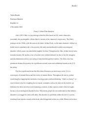 Essay 2 Joker Film Analysis.pdf - Bonds 1 Taylor Bonds Professor ...