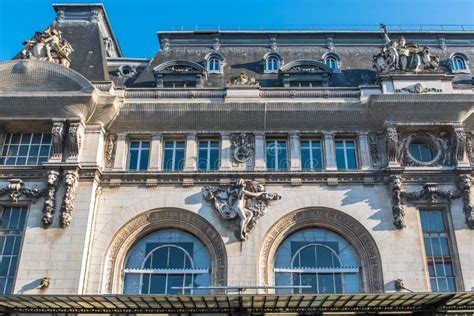 Paris, gare de Lyon stock image. Image of facade, landmark - 130900561