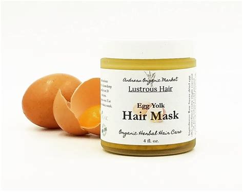 Organic Egg Yolk Hair Mask, Deep Conditioner for Normal to Dry Hair and Curly Hair, Herbal ...