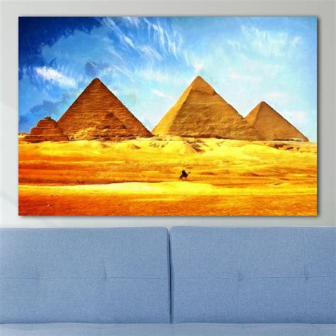 Egypt Pyramids Canvas, Large Art painting, Egypt Poster, Wall art, interior decor, Egypt ...