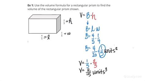 How to Find the Volume of a Rectangular Prism with Fractional Edge Lengths | Math | Study.com