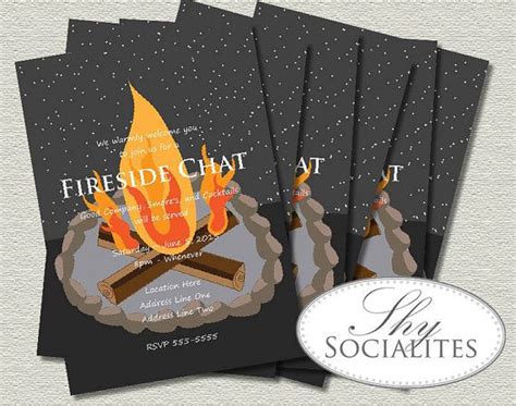 Editable Bonfire Invitation Fire Pit S'mores Night | Etsy | Campfire party, Bonfire party ...