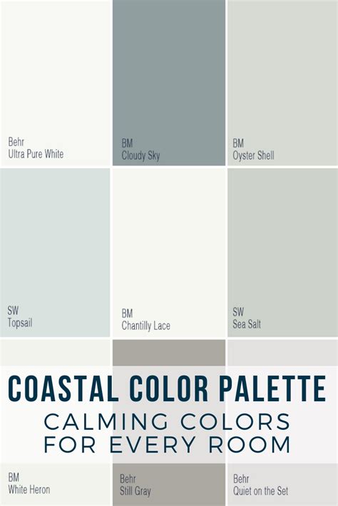 Coastal Paint Colors from Behr, Benjamin Moore, and Sherwin Williams