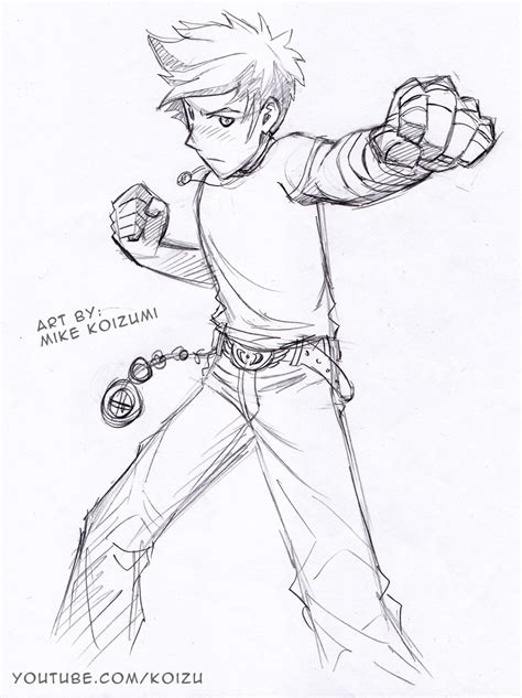 Manga Fighting Pose: Punching Fists by MikeKoizumi on DeviantArt