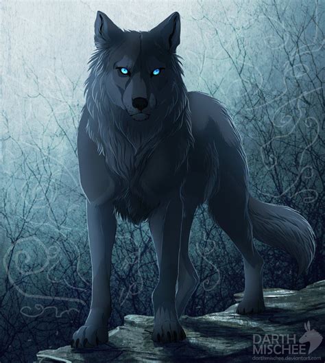 Black wolf by Whiluna on deviantART | Wolf with blue eyes, Fantasy wolf, Black wolf