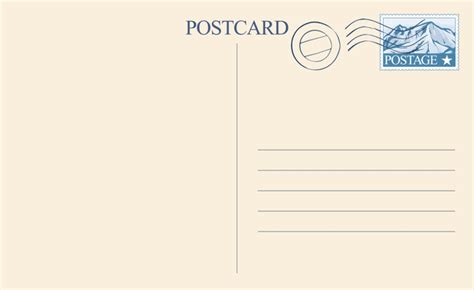 Old Vintage Postcard Back Postal Paper Grainy Vector, Postal, Paper ...