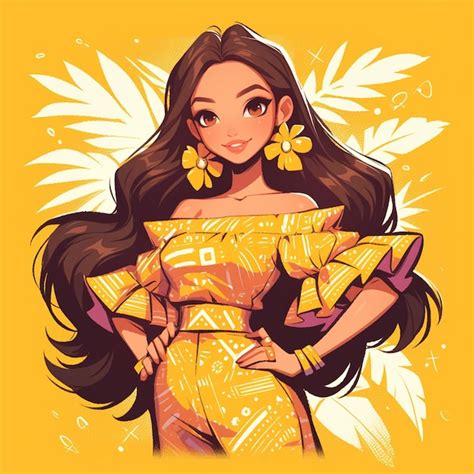 Premium Vector | Filipino Woman in Traditional Kundiman Singers Outfit