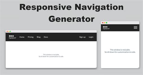 Responsive Navigation Generator | wweb.dev