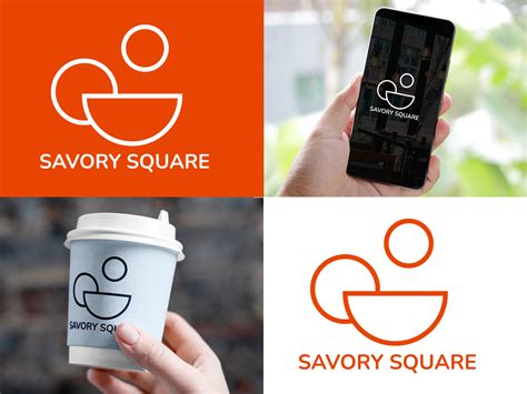 Savory Square: Food Court Logo Design by Vibrant Visual (vibrantvissual@gmail.com) on Dribbble