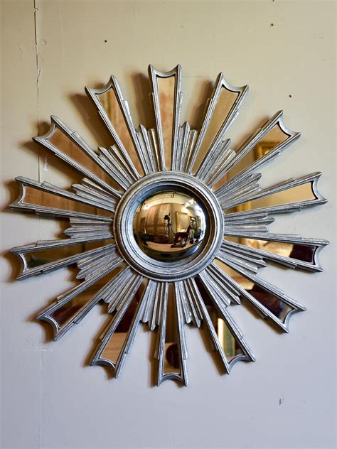 Large vintage silver framed sunburst mirror | Sunburst mirror, Silver sunburst mirror, Silver frame