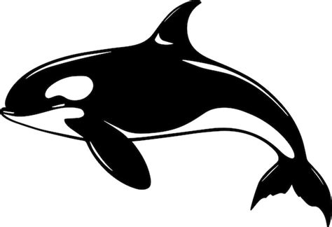 Premium Vector | Orca logo monochrome killer whale design