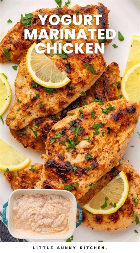 Yogurt Marinated Chicken is so juicy and tender! Just mix up the easy ...