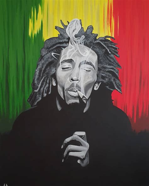 Bob Marley. Acrylic on canvas : r/fanart