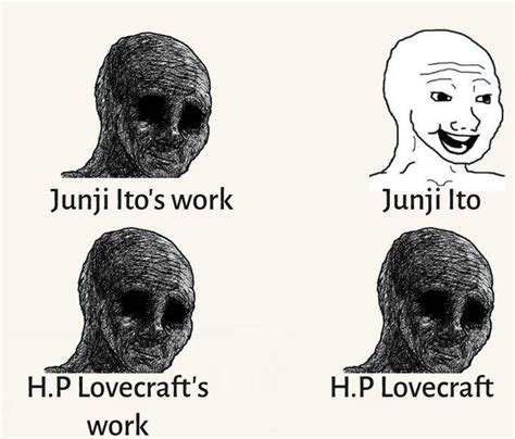 Junji Ito vs HP lovecraft | Withered Wojak | Know Your Meme