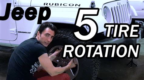 Jeep Wrangler 5 Tire Rotation - YouTube