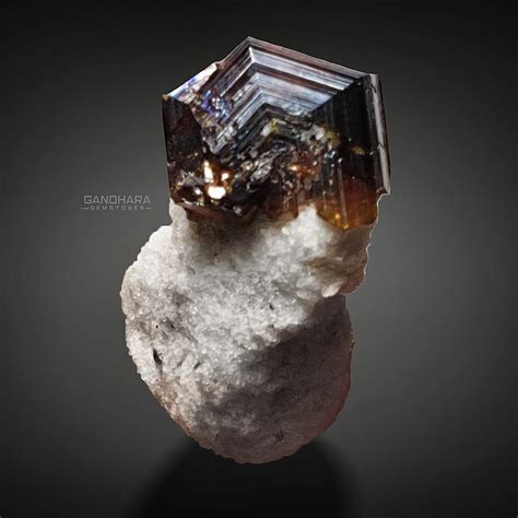 Bastnasite Crystal on White Albite – Gandhara Gems