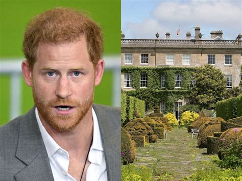 Prince Harry on September 6, 2022 in Dusseldorf, Germany (L) and Highgrove House (R). Prince ...