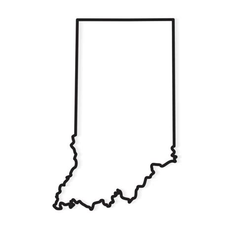 Indiana State Outline stock vectors - iStock